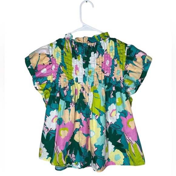 Crosby By Mollie Burch Elsie Top In Spring Meadow Size Medium Flutter Sleeve - Picture 3 of 9